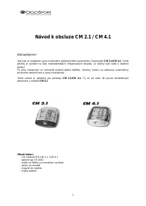 Manuál CicloSport CicloMaster CM 4.1 Cyklistický tachometr