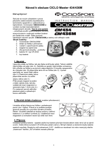 Manuál CicloSport CicloMaster CM 434 Cyklistický tachometr