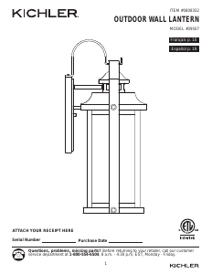 Manual Kichler 39507 Linford Lamp