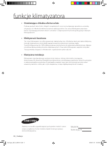 Instrukcja Samsung AVXDSH056EE Klimatyzator