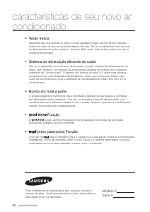 Manual Samsung MH052FAEA Ar condicionado