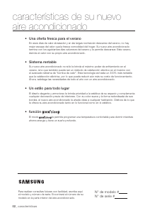 Manual de uso Samsung NH028NHXEA Aire acondicionado