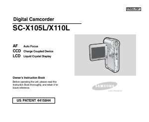 Handleiding Samsung SC-X105L Camcorder