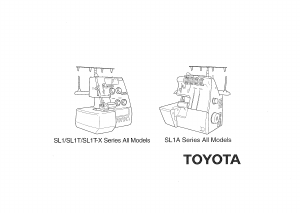 Manual de uso Toyota SL3314 Máquina de coser