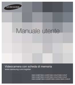 Manuale Samsung SMX-C20BP Videocamera