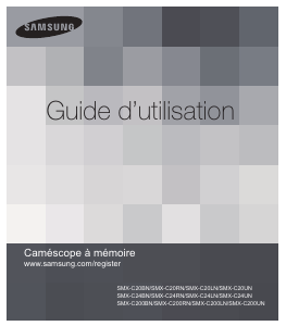 Mode d’emploi Samsung SMX-C20RN Caméscope