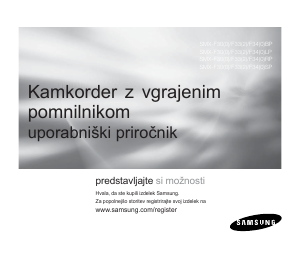 Priročnik Samsung SMX-F30BP Prenosna kamera