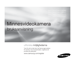 Bruksanvisning Samsung SMX-F30BP Videokamera