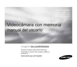 Manual de uso Samsung SMX-F34BN Videocámara