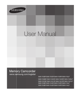 Manual Samsung SMX-F400BP Camcorder