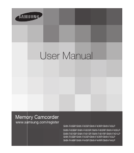 Manual Samsung SMX-F40SP Camcorder
