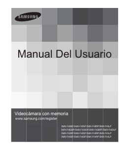 Manual de uso Samsung SMX-F40SP Videocámara