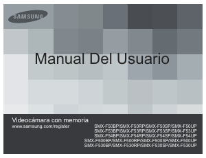 Manual de uso Samsung SMX-F500BP Videocámara