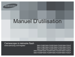 Mode d’emploi Samsung SMX-F500BP Caméscope