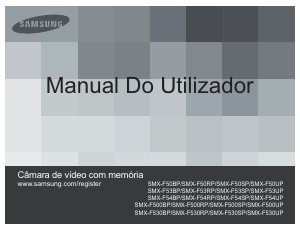 Manual Samsung SMX-F500BP Câmara de vídeo