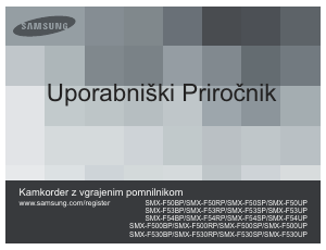 Priročnik Samsung SMX-F50BP Prenosna kamera