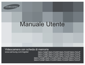 Manuale Samsung SMX-F50SP Videocamera