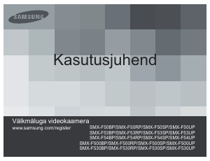 Kasutusjuhend Samsung SMX-F54BP Videokaamera
