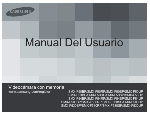 Manual de uso Samsung SMX-F54RP Videocámara