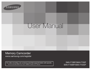 Handleiding Samsung SMX-F700SP Camcorder