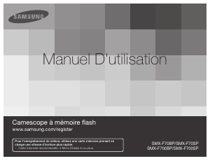 Mode d’emploi Samsung SMX-F700SP Caméscope