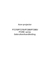 Handleiding Acer P7280i Beamer