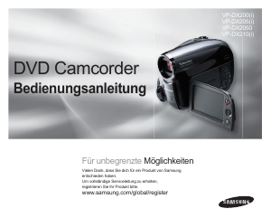 Bedienungsanleitung Samsung VP-DX200 Camcorder