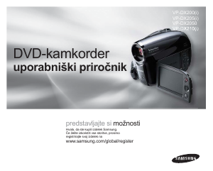 Priročnik Samsung VP-DX200 Prenosna kamera