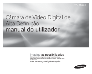 Manual Samsung VP-HMX20C Câmara de vídeo