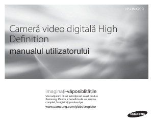 Manual Samsung VP-HMX20C Cameră video