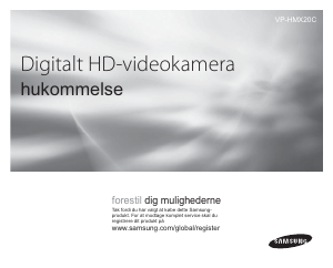 Brugsanvisning Samsung VP-HMX20C Videokamera
