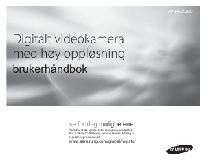 Bruksanvisning Samsung VP-HMX20C Videokamera