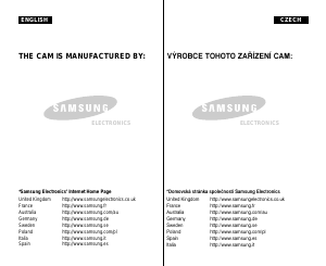 Manuál Samsung VP-M110S Videokamera