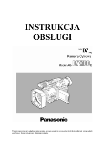 Instrukcja Panasonic AG-DVX100E Kamera