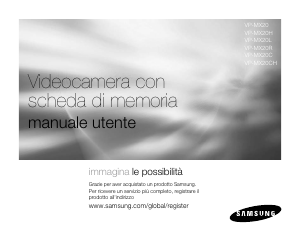 Manuale Samsung VP-MX20CH Videocamera