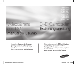 Manual de uso Samsung VP-MX25E Videocámara