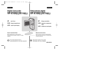 Manual de uso Samsung VP-X105L Videocámara