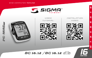 Bruksanvisning Sigma BC 16.12 Cykeldator