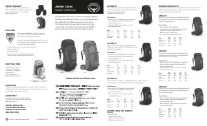 Manual Osprey Aether 60 Backpack