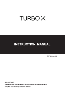 Handleiding Turbo-X TXV-S3265 LED televisie