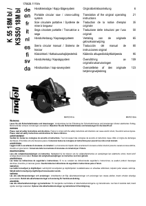 Manual de uso Mafell K 55 18M bl Sierra circular