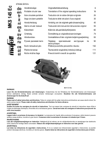 Manual de uso Mafell MKS 145 Ec Sierra circular