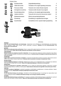 Manuale Mafell EVA 150 E Levigatrice rotoorbitale