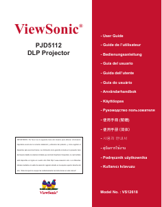 Manual de uso ViewSonic PJD5112 Proyector