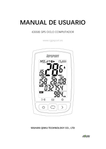 Manual de uso iGPSport iGS50E Ciclocomputador