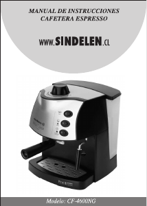 Manual de uso Sindelen CF-4600NG Máquina de café espresso