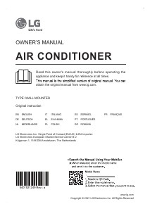 Manuale LG AC24BK Condizionatore d’aria