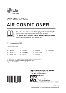 Manual de uso LG AC18BK Aire acondicionado