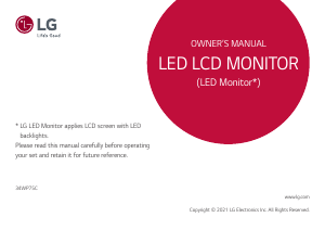 Manual LG 34WP75C-B LCD Monitor