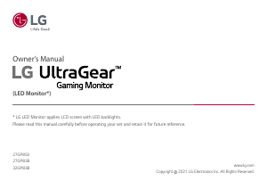Handleiding LG 27GP850-B UltraGear LED monitor